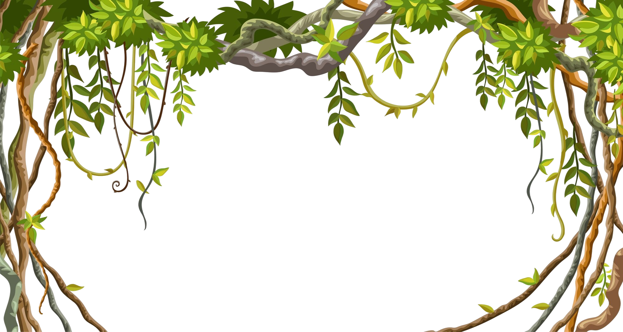 Jungle foliage frame